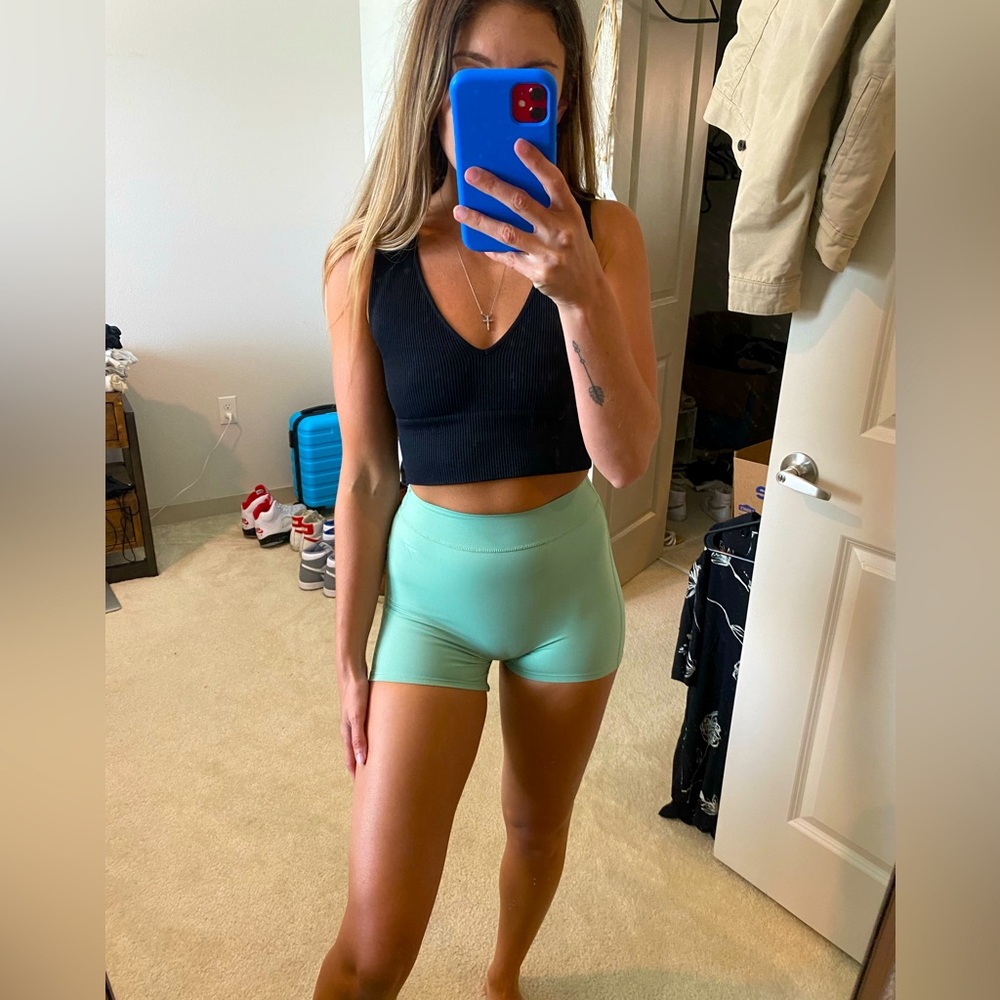 Mint kk fit gymshark shorts